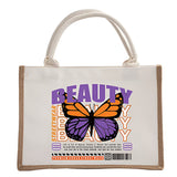 Sacs - LIN - Sac fourre-tout avec poignées noires courtes - 37 cm x 42 cm 