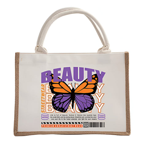 Sacs - LIN - Sac fourre-tout avec poignées noires courtes - 37 cm x 42 cm 