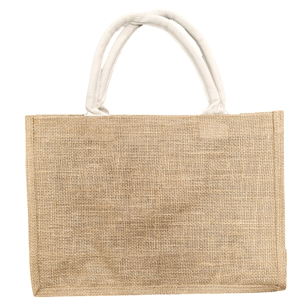 Taschen - LEINEN - Tragetasche mit kurzen schwarzen Griffen - 37 cm x 42 cm 