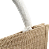Taschen - LEINEN - Tragetasche mit kurzen schwarzen Griffen - 37 cm x 42 cm 