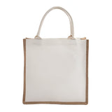 DTF Printable Linen Shopping Bag with Bleached Canvas