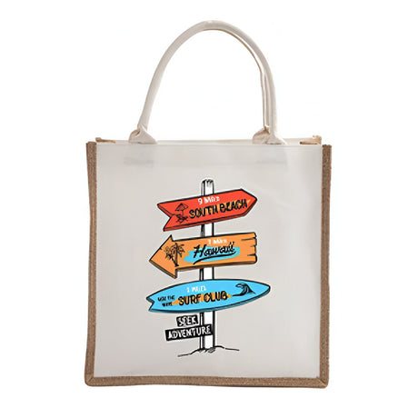 Sacs - LIN - Sac fourre-tout avec poignées noires courtes - 37 cm x 42 cm 