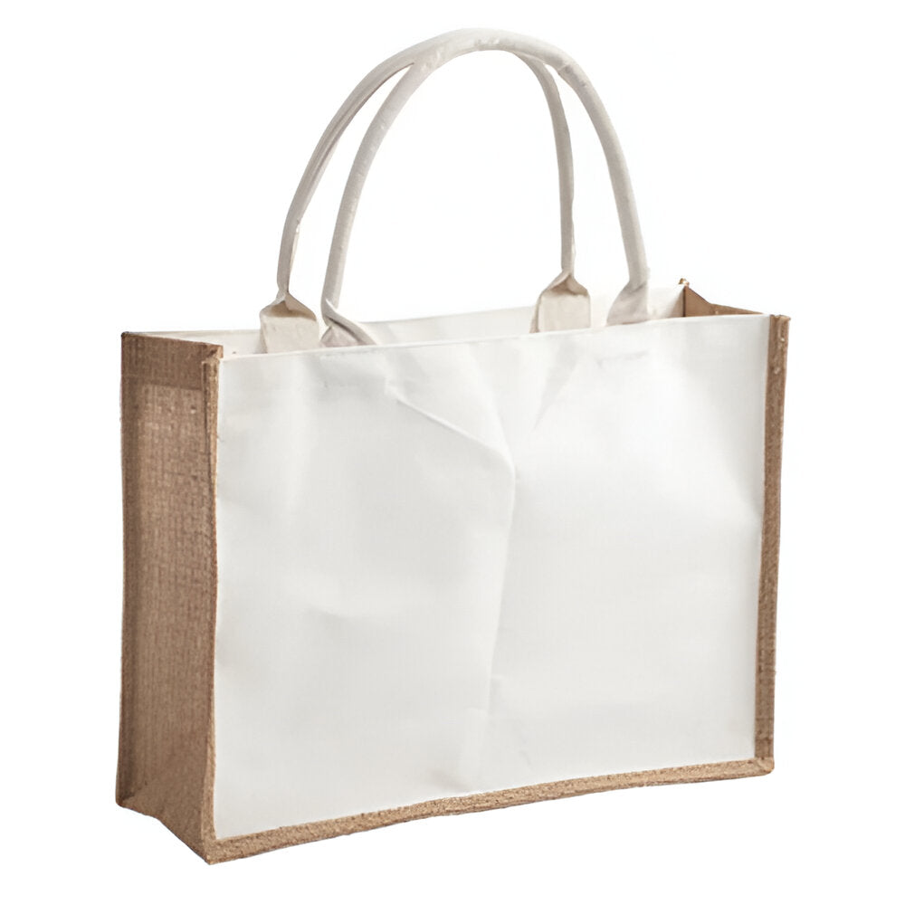 DTF Printable Linen LARGE Shopping Bag with Bleached Canvas