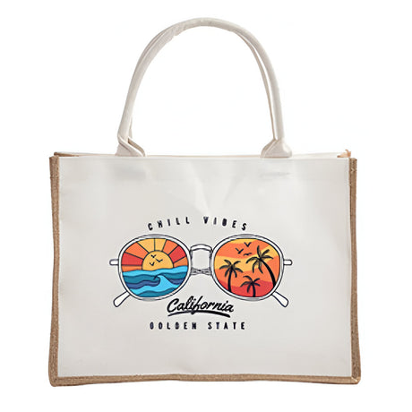 Sacs - LIN - Sac fourre-tout avec poignées noires courtes - 37 cm x 42 cm 