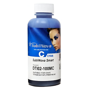 InkTec SubliNova Smart, Dye Sublimation Ink for Epson Printers, 100ml, Cyan
