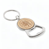 Engravable Bamboo Keyring - Bottle Opener