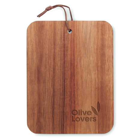 Engravable Acacia Cutting Board with PU Cord