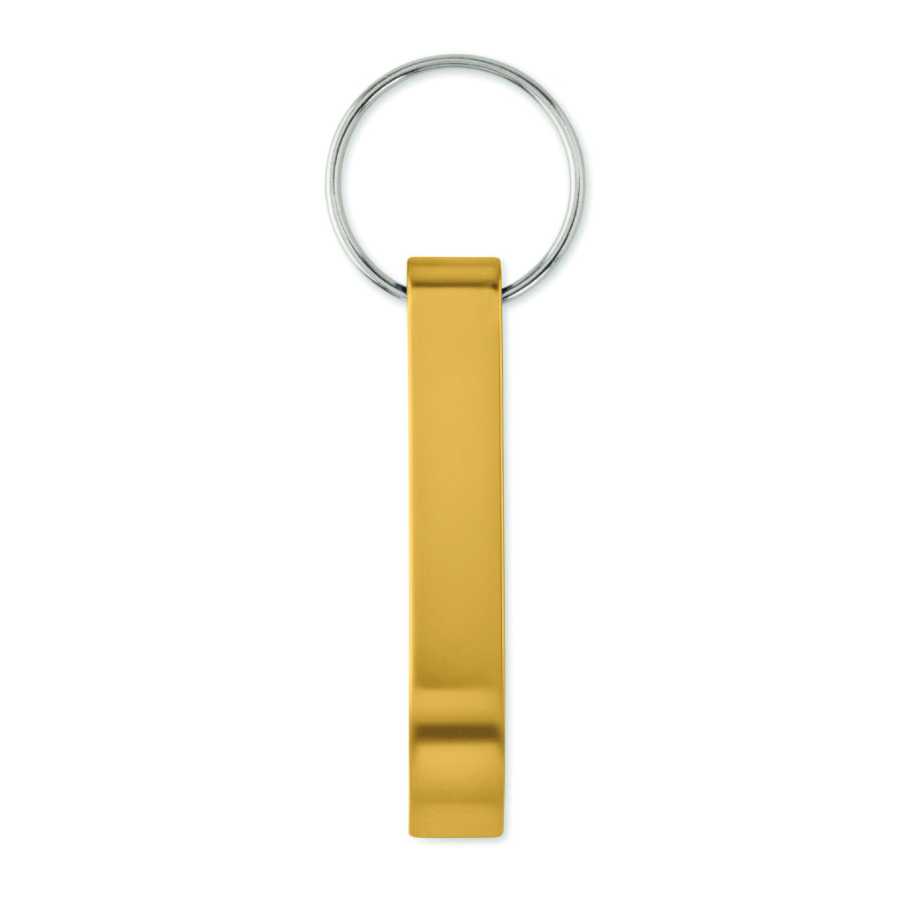 Engravable Aluminium Keyring Bottle Opener - Gold