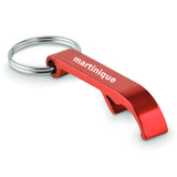 Engravable Aluminium Keyring Bottle Opener - Red