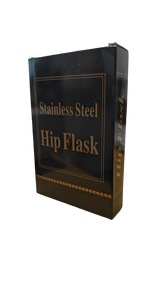 Engravable Hip Flask - Stainless Steel - 8oz - BLACK