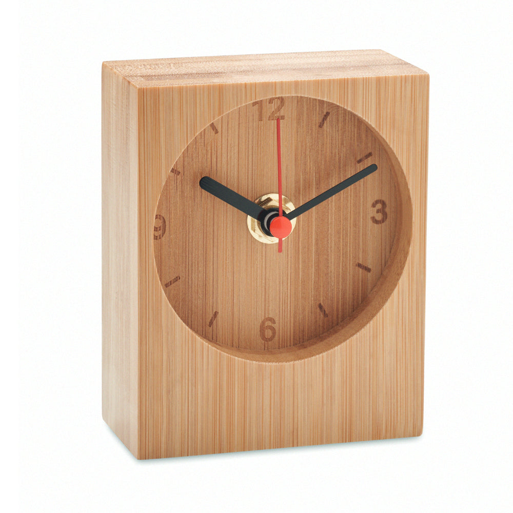 Engravable Bamboo Table Clock