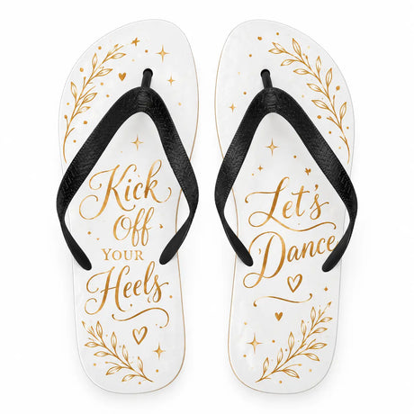 Flip-Flops - Erwachsenengröße - Schwarze Riemen - Klein
