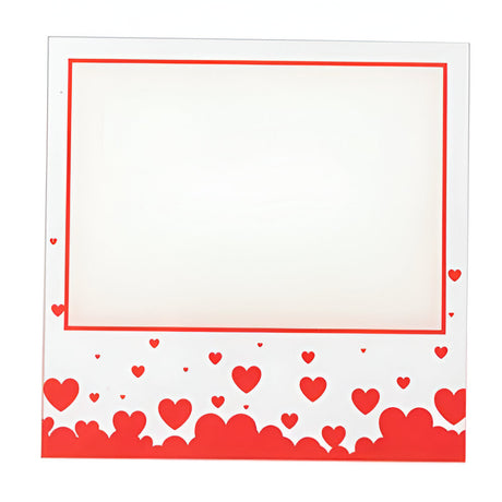 Sublimation Glass Frame with Wooden Base & Heart Design
