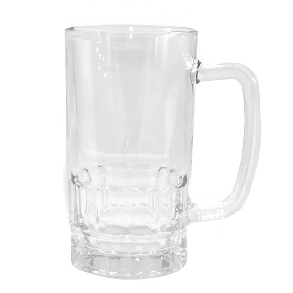 Mugs - Glass - 2 x Premium Dimpled 16oz Beer Stein/ Mug