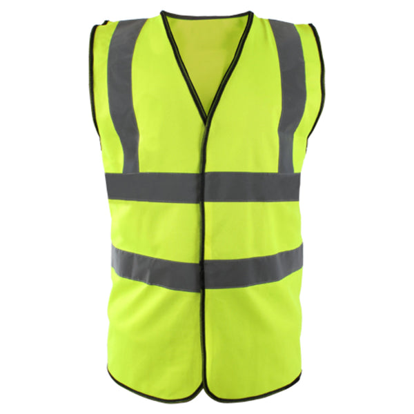 Hi Vis - ADULTS 100% Polyester Hi-Visibility Waistcoat Vest - Yellow