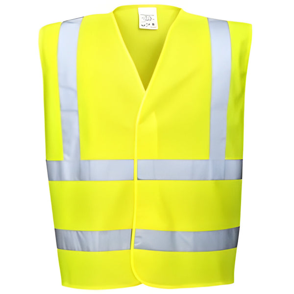 100% Polyester Hi-Visibility Waistcoat Vest-Large - Longforte Trading Ltd