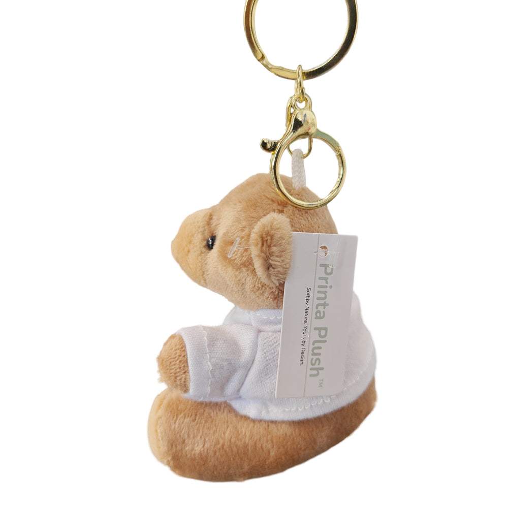 Peluches - Ours en peluche crème avec t-shirt imprimable