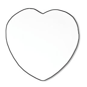 Spare Inserts Heart-Shaped For Metal Keyring, pack of 10