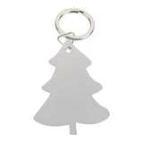 MDF Sublimation Christmas Tree Keyring with Metal Split Ring, pack of 10