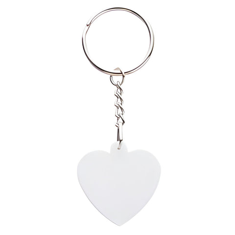 Keyring - 10 x Plastic Keyring/ Dog Tag - Heart