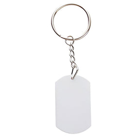 Sublimation Plastic Keyrings, Oblong, pack of 10