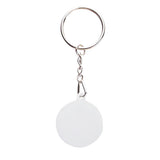 Sublimation Plastic Keyrings, Round, pack of 10