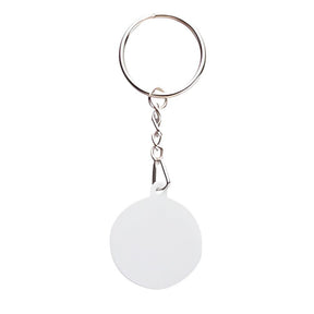 Sublimation Plastic Keyrings, Round, pack of 10