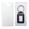 Porte-clés - 10 x Porte-clés en métal et PU - Étiquette rectangulaire - Noir