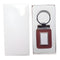 Porte-clés - 10 x Porte-clés en métal et PU - Étiquette rectangulaire - Marron