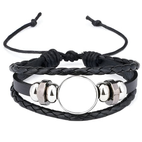 Black Jewellery, Bracelet, PU Leather Bracelet
