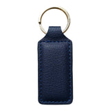 Navy Blue Engravable PU Leather Keyring, Rectangle