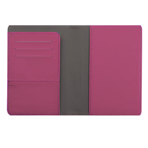 Purple Engravable PU Leather Passport Holder, 9cm x 13cm