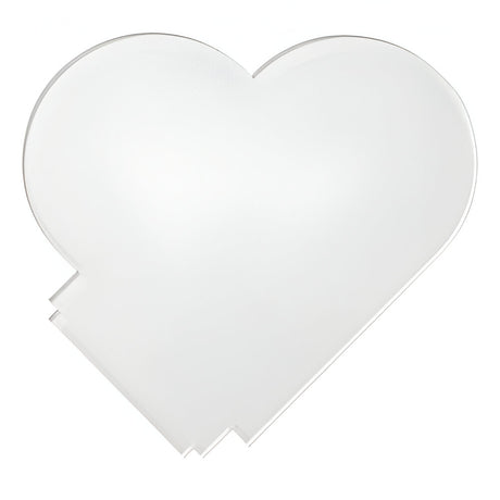 Sublimation Acrylic Lamp - Heart (15cm x 15cm) with Oval LED Base