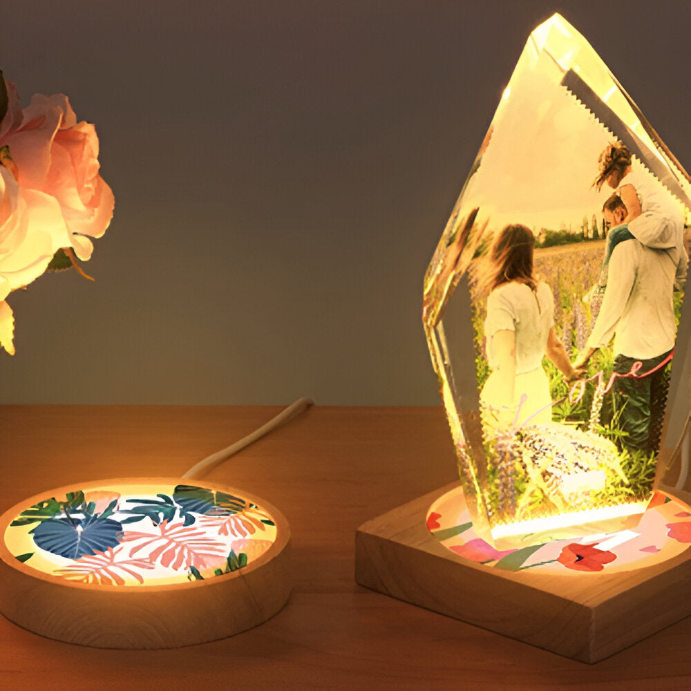 Sublimation LED Light Base with GLASS INSERT