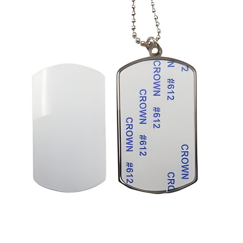 Dog Tag - Large Oblong Pendant with Insert