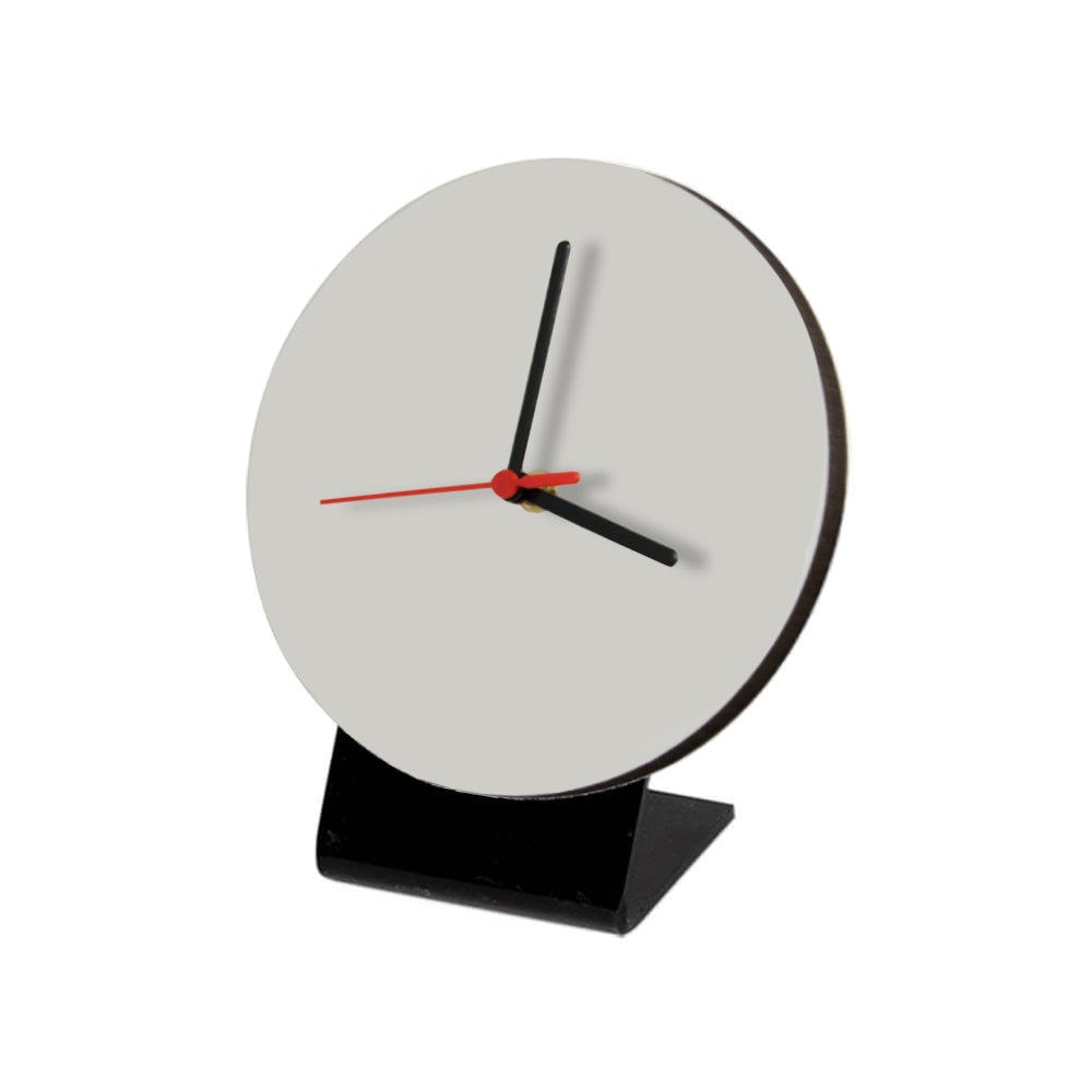 Clock - MDF - Round - 20cm DESK Clock with Stand - Longforte Trading Ltd
