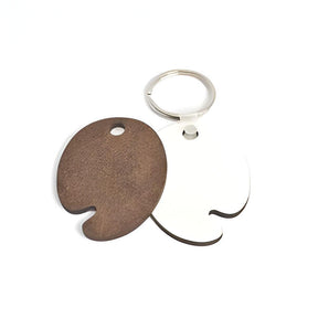 MDF Sublimation Keyrings, Artist Palette, pack of 10