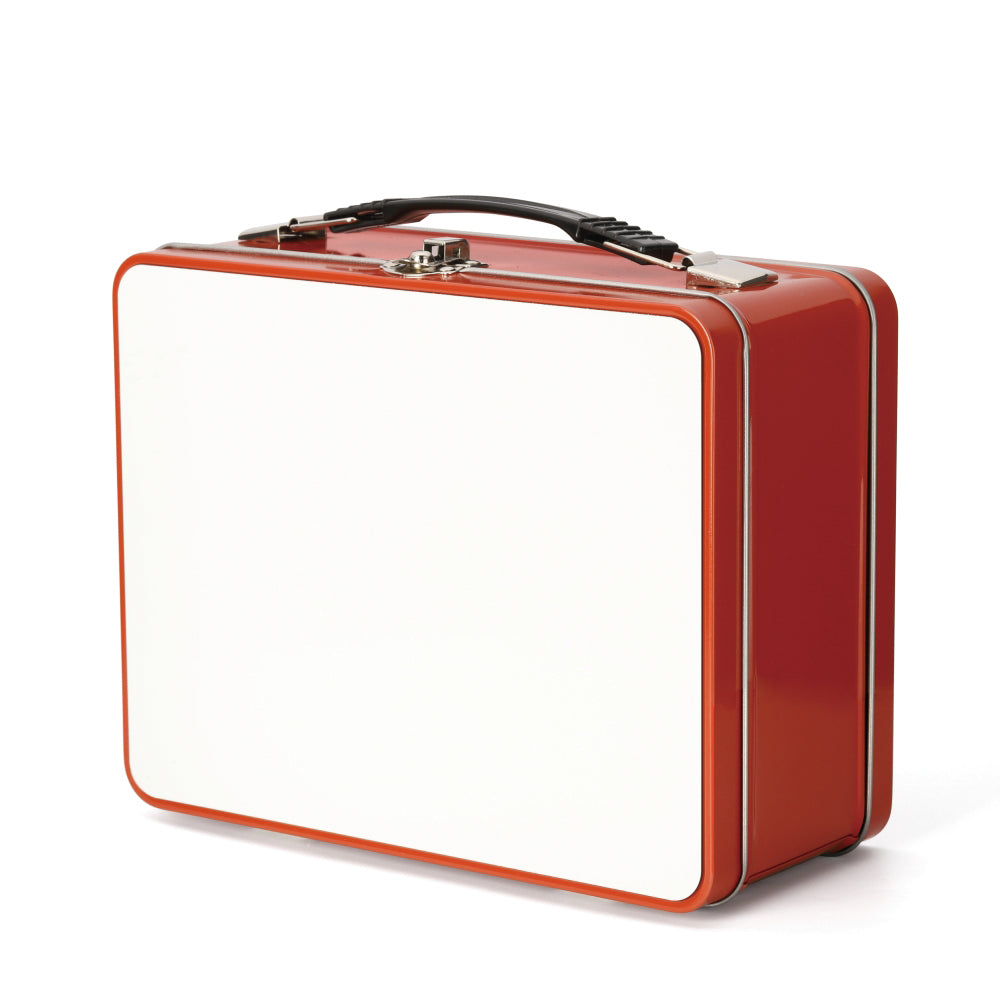 Tins - Metal Lunch Box With Printable Insert - RED - Longforte Trading Ltd