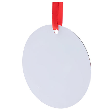 Ornements - 10 x Ornement suspendu double face en ALUMINIUM - Rond (7,6 cm) 