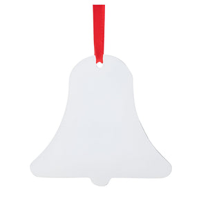 Ornaments - 10 x ALUMINIUM Double-Sided Hanging Ornament - BELL (9.8cm x 10.5cm) - Longforte Trading Ltd