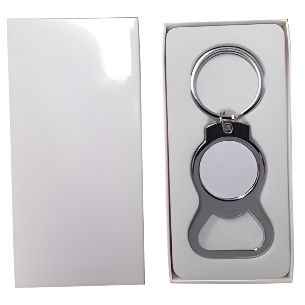 10 x Round Bottle Opener Keyrings for Sublimation Longforte