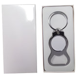 Sublimation Metal Keyrings with Bottle Opener, Round, pack of 10