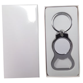 Sublimation Metal Keyrings with Bottle Opener, Round, pack of 10