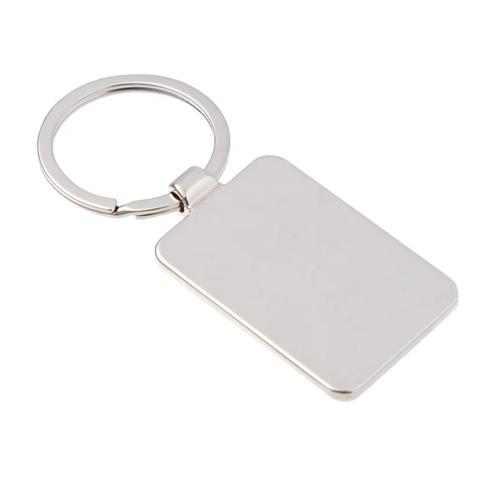 Rounded Edge Rectangle Key Rings 10 x Curved Rectangle Sublimation Keyrings with Gift Boxes | Longforte