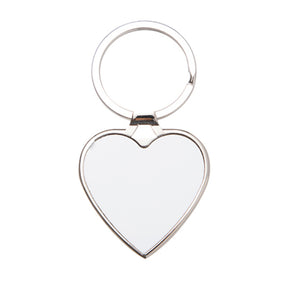 Sublimation Metal Keyrings, Hanging Heart, pack of 10