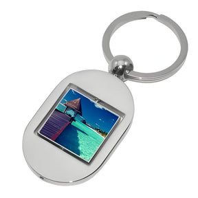 Sublimation Metal Keyrings, Rotating Square, pack of 10