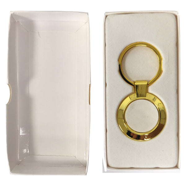 Schlüsselanhänger - 10 x GOLD Sublimation Metall Schlüsselanhänger - RUND