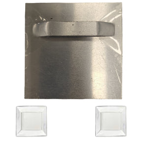 Metal Shadow Mount 100mm x 100mm & Plastic Bumpers for Walling Metal Sheets