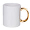 Mugs - 11oz - White Sublimation Mug with GOLD Handle