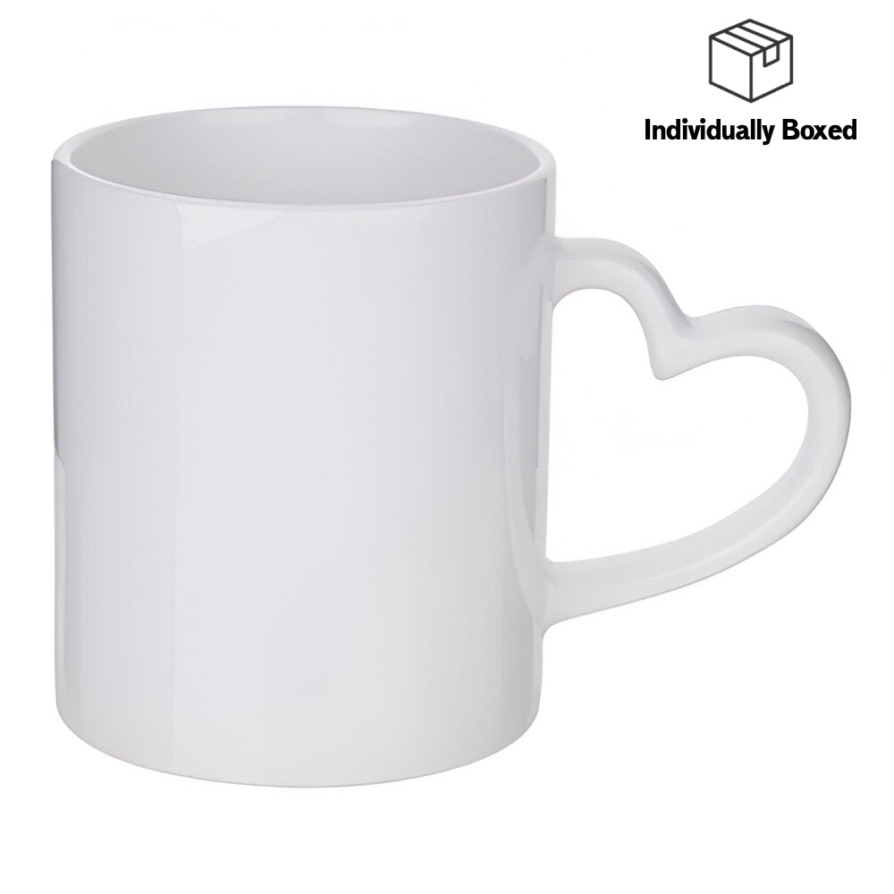 Sublimation 11oz Heart Handle Mugs